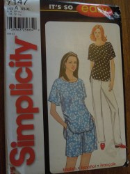 7147 EZ SS CASUAL TOP, PANTS, SHORTS PATTERN XS-XL